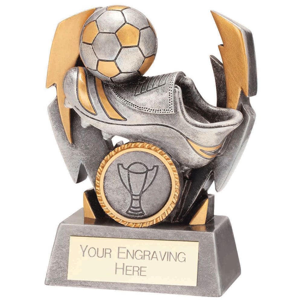 Football Trophy Flashbolt Resin Silver Award