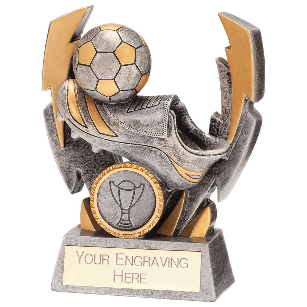 Football Trophy Flashbolt Resin Silver Award
