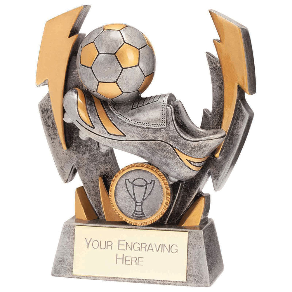 Football Trophy Flashbolt Resin Silver Award