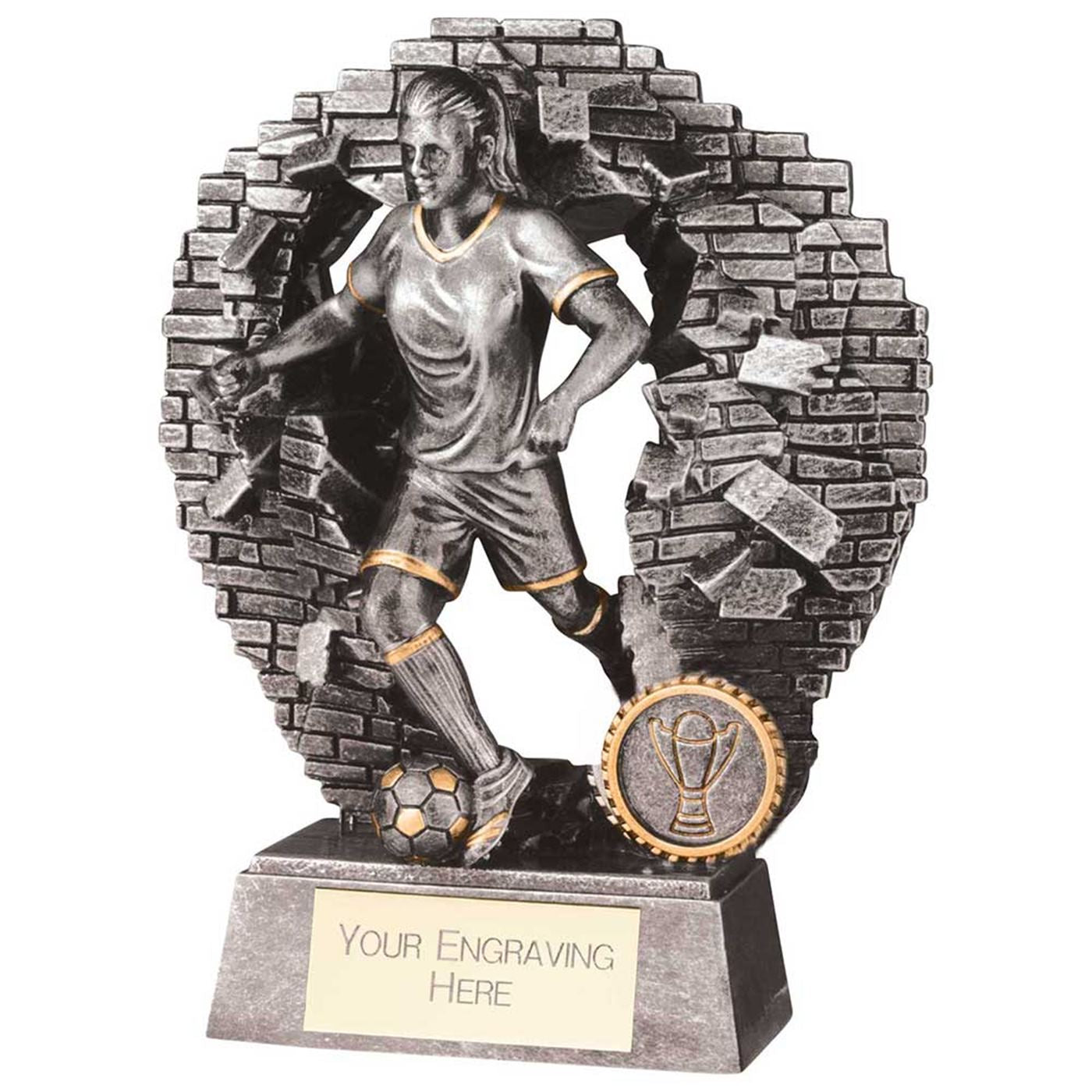 Blast Out Womens Football Resin Award