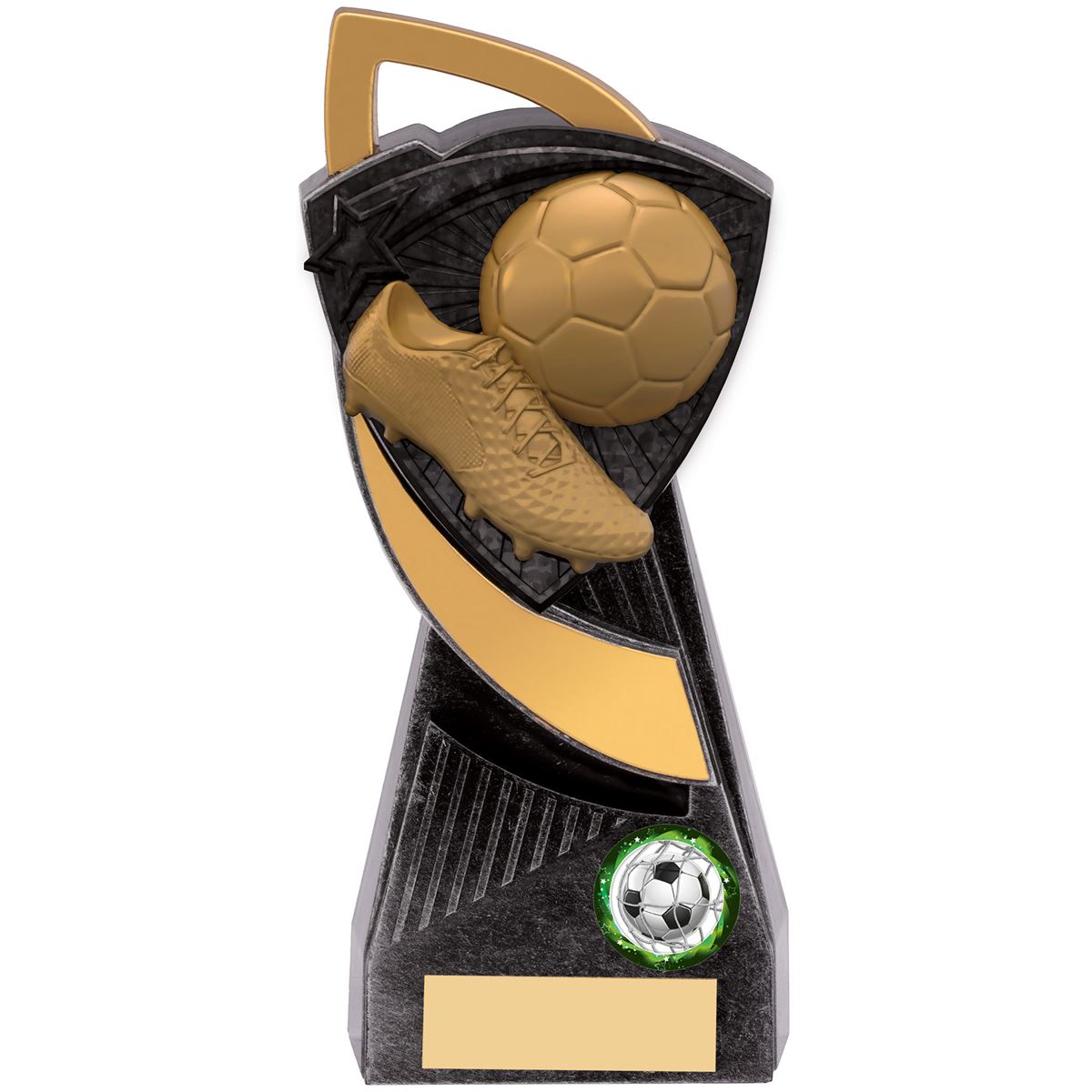 Football Trophy Silver Utopia Boot & Ball Award