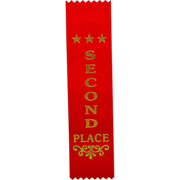 2nd Place Competition Ribbon Red