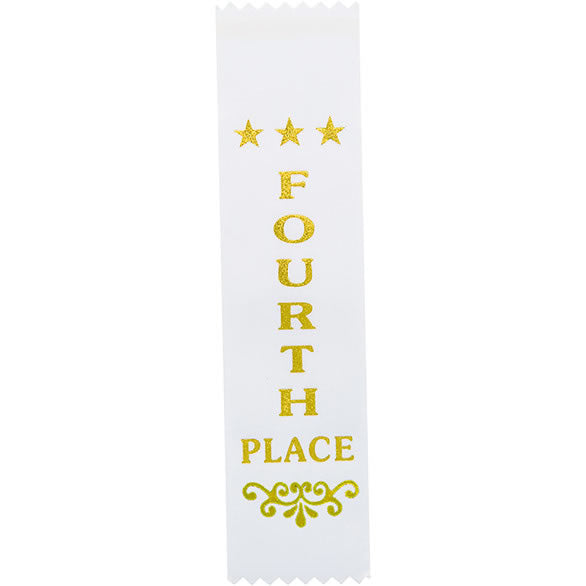 4th Place Competition Ribbon White