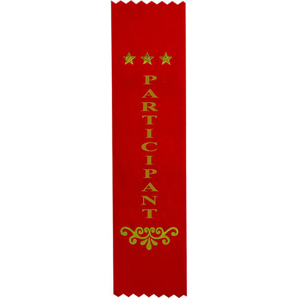 Participant Competition Ribbon Red