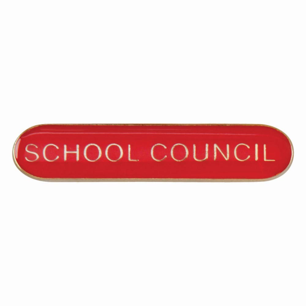 School Council Red Bar Badge