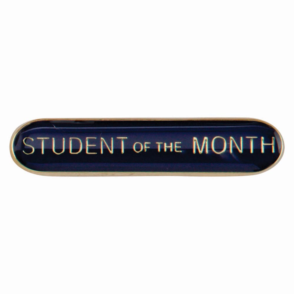Student Of Month Blue Bar Badge