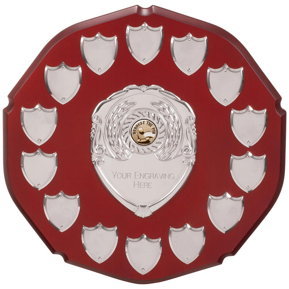 English Rose Annual Shield Award with 14 Side Shields