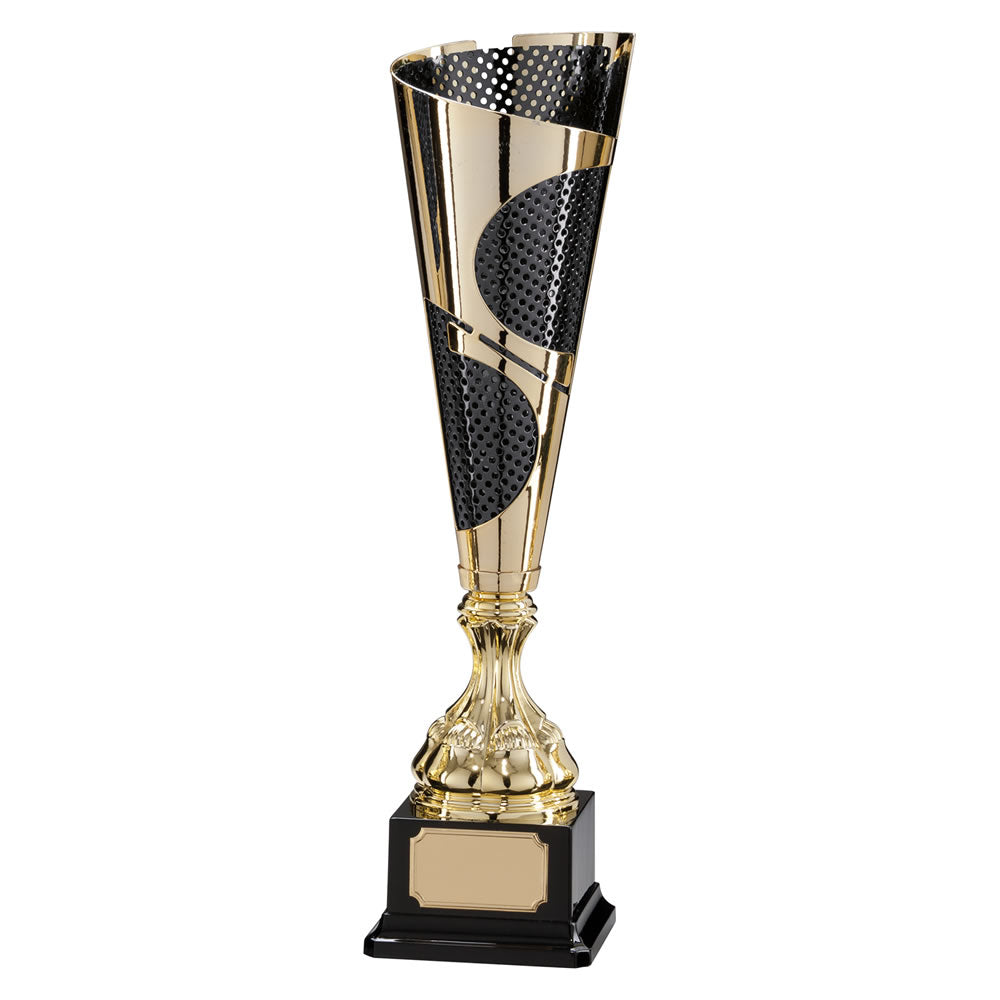 Laser Cut Quest Metal Trophy Cup In Gold And Black