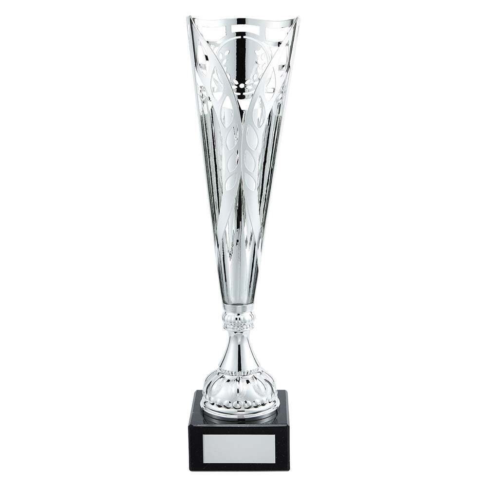 Laser Cut Revolution Metal Trophy Cup In Silver