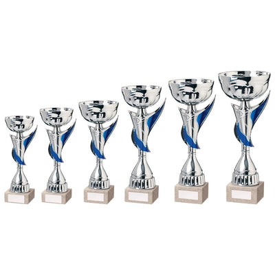 Empire Trophy Cup in Silver & Blue