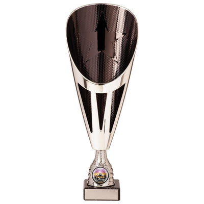 Rising Stars Deluxe Laser Cup in Silver & Black