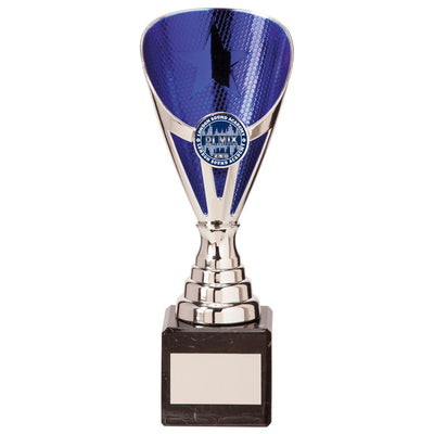 Rising Stars Premium Trophy in Silver & Blue