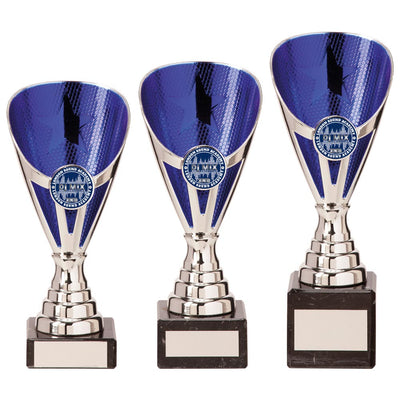 Rising Stars Premium Trophy in Silver & Blue