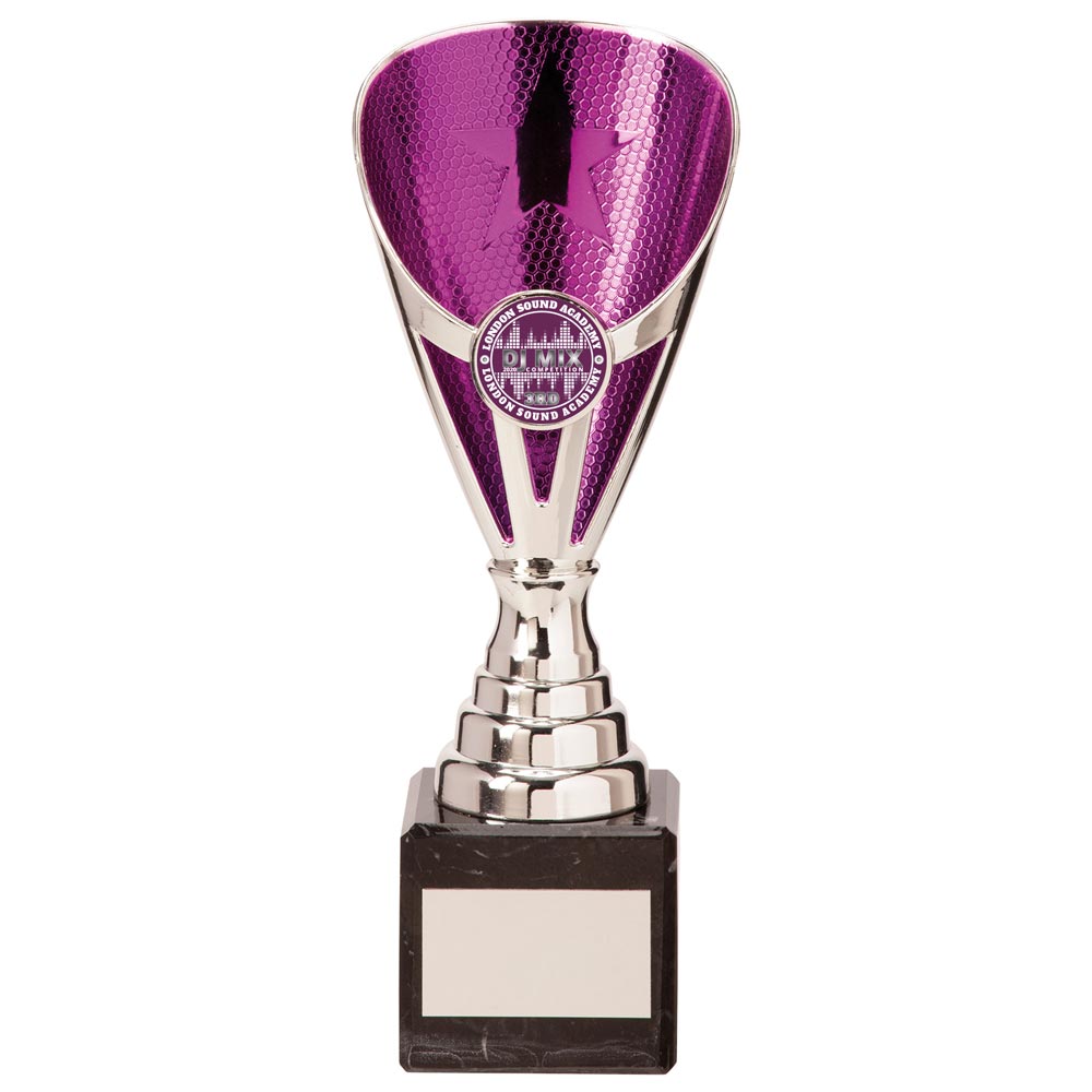 Rising Stars Premium Trophy in Silver & Purple