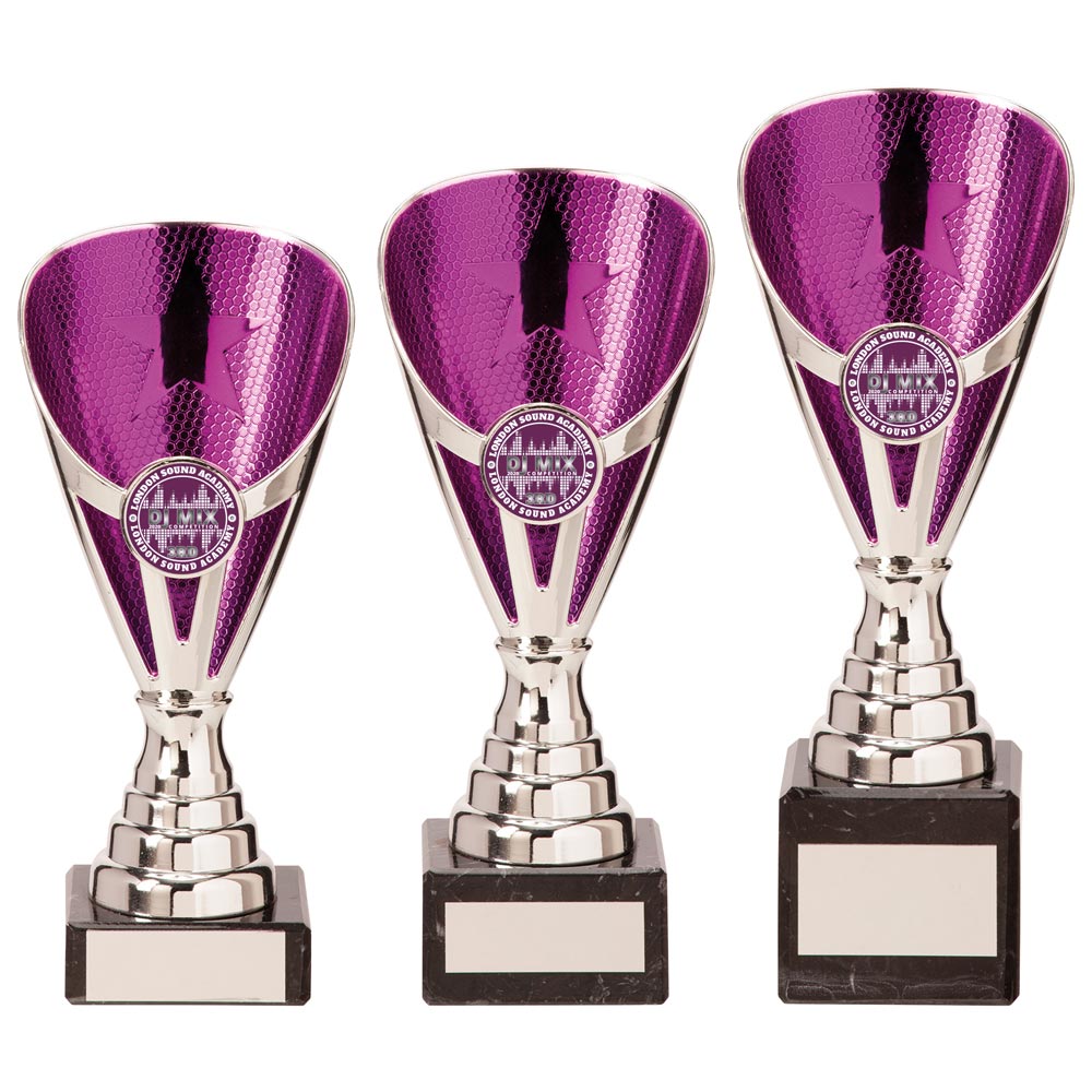 Rising Stars Premium Trophy in Silver & Purple