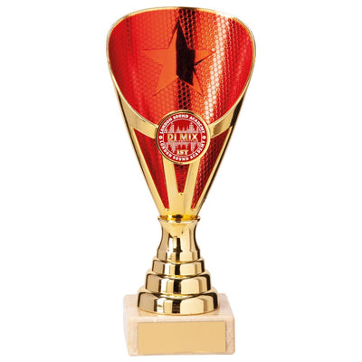 Rising Stars Premium Trophy in Gold & Red