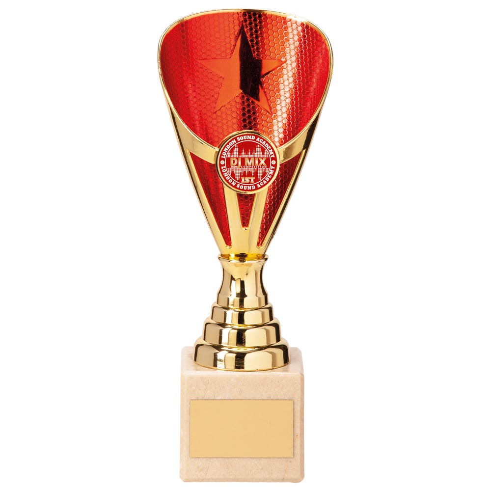 Rising Stars Premium Trophy in Gold & Red