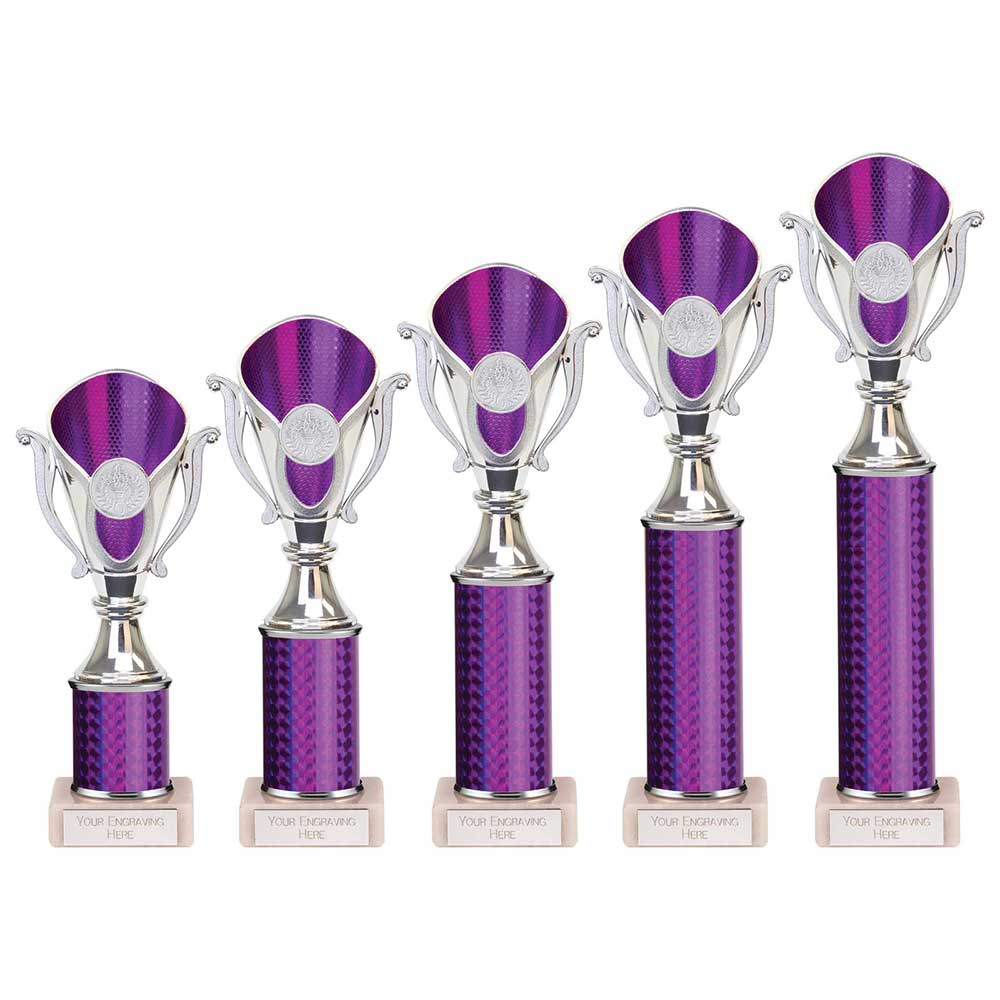 Wizard Plastic Trophy In Purple