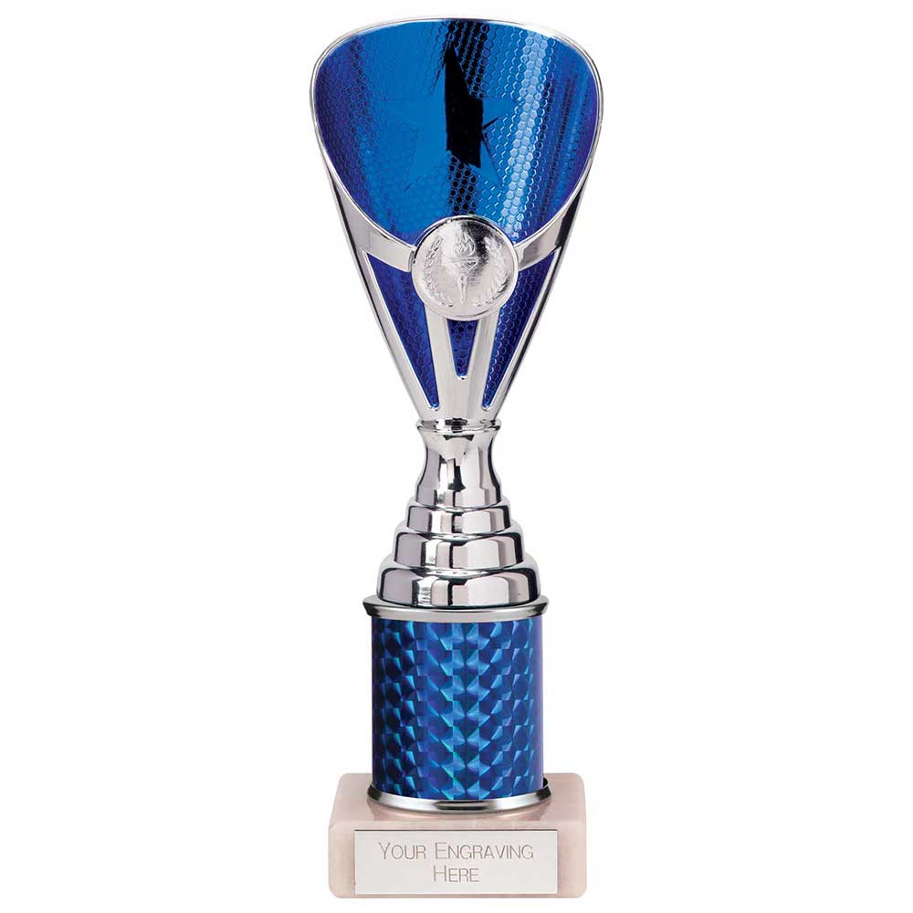 Rising Stars Plastic Trophy in Blue