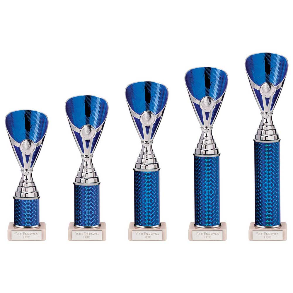 Rising Stars Plastic Trophy in Blue