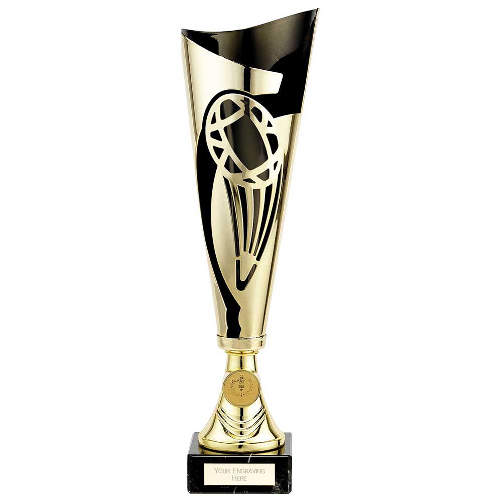 Champions Rugby Cup Trophy in Black & Gold