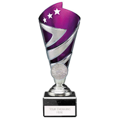 Hurricane Multisport Silver Purple Trophy Cup
