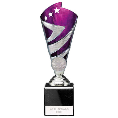 Hurricane Multisport Silver Purple Trophy Cup