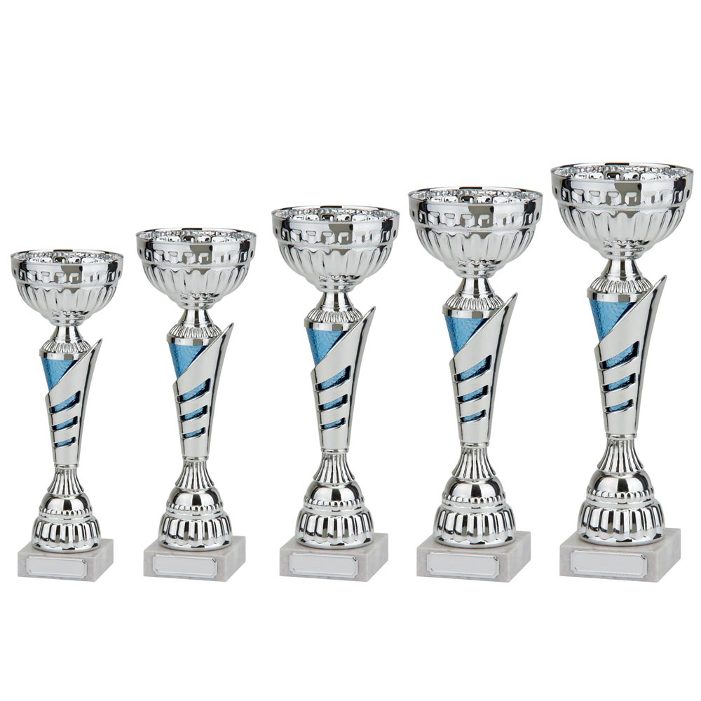 Vanquish Silver Blue Trophy Cup