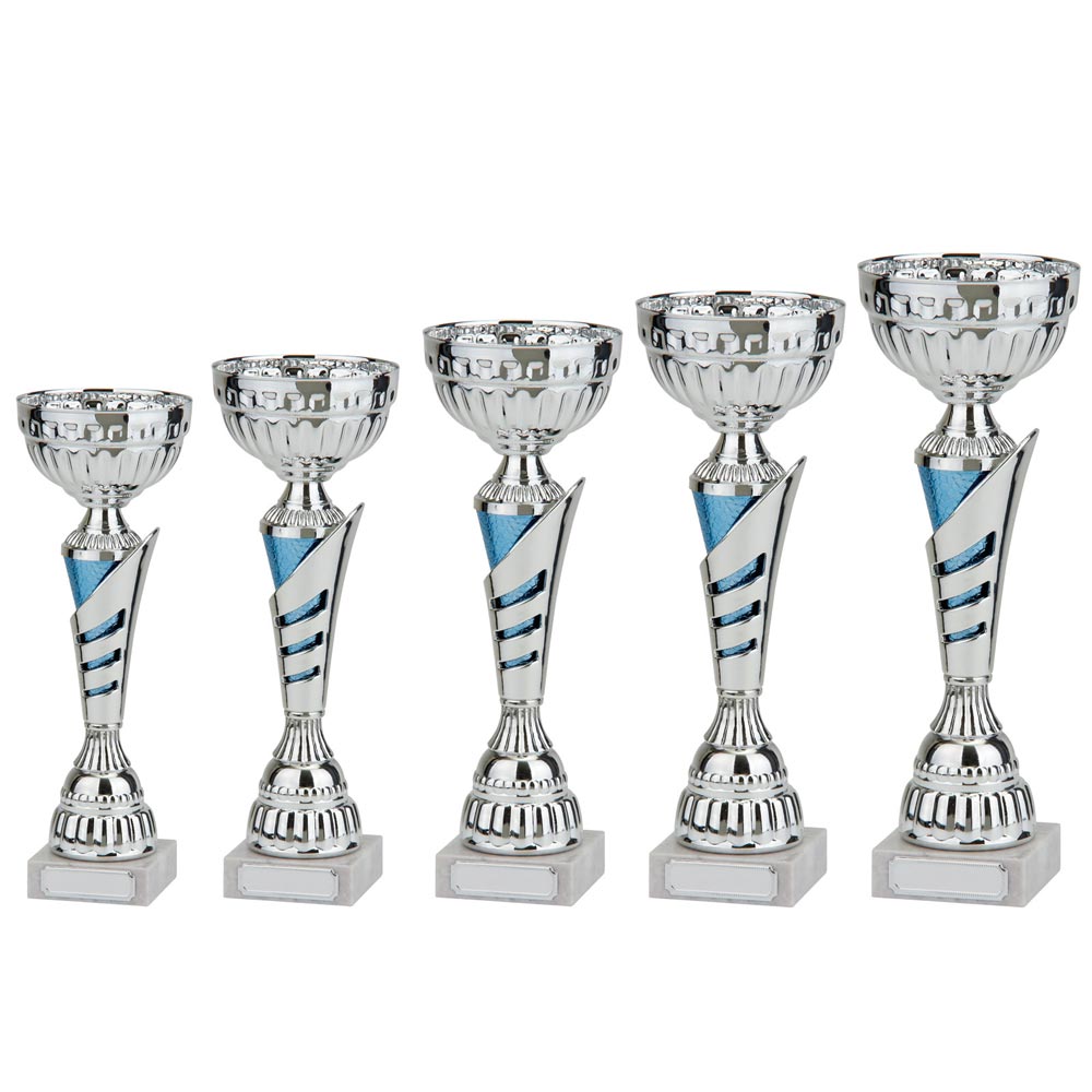 Vanquish Silver & Blue Trophy Cup