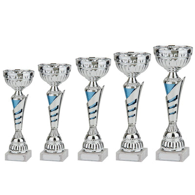 Vanquish Silver & Blue Trophy Cup