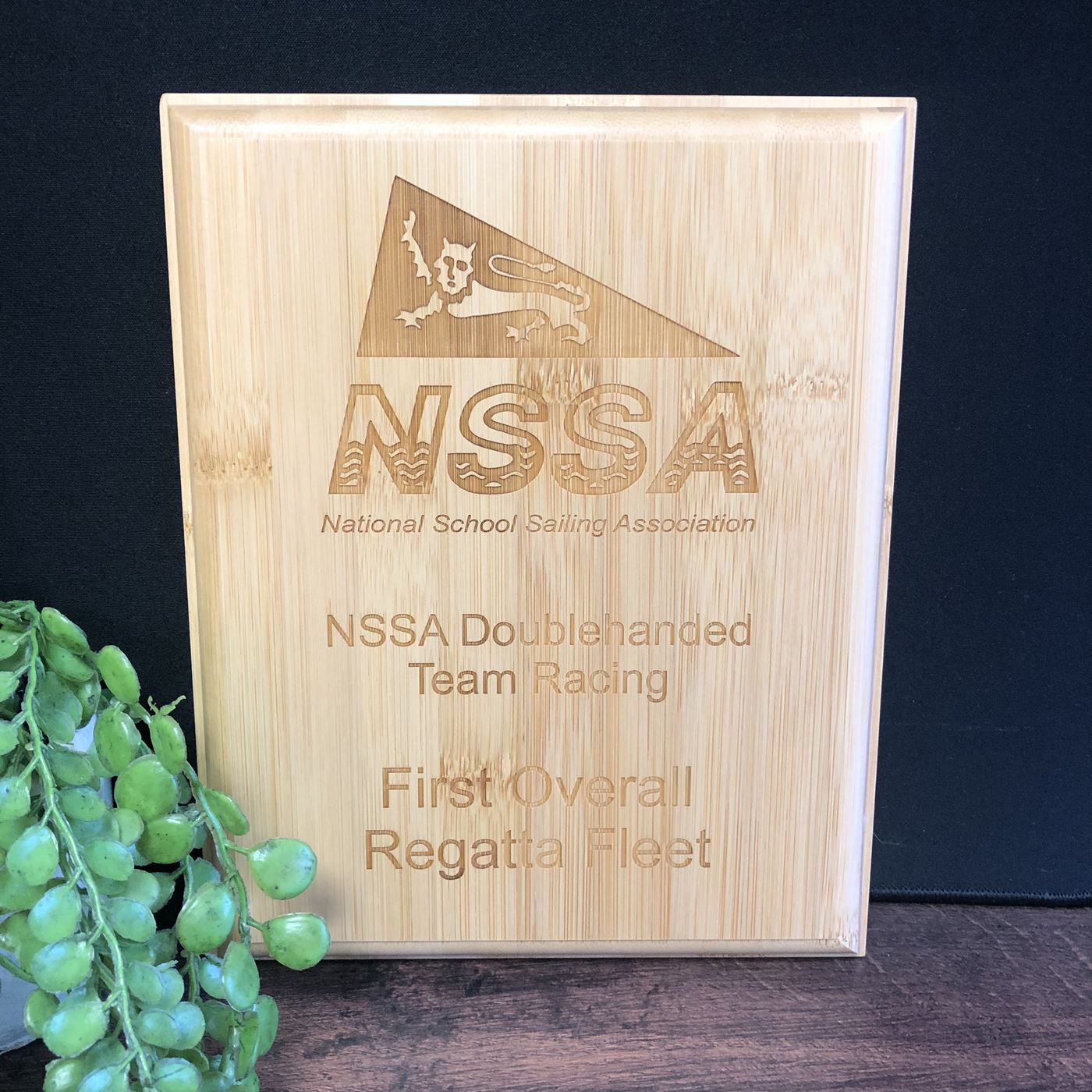 wooden plaque award trophy laser engraved