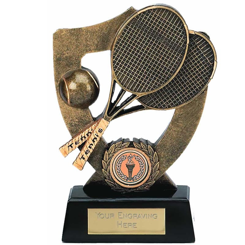 celebration tennis shield trophy award