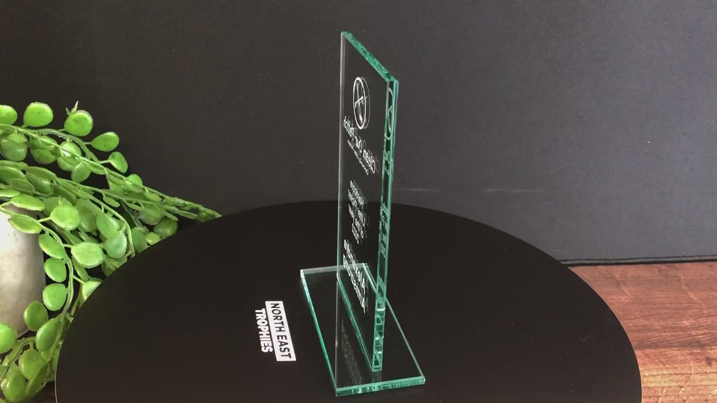 Jade Warrior Glass Award Corporate Trophy