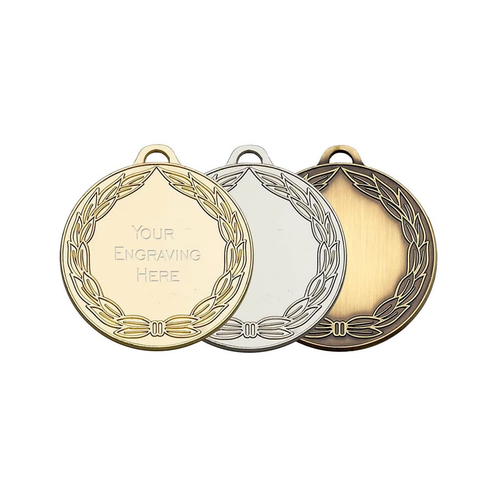 classic laurel wreath medal 5cm