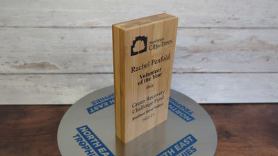 Bamboo Wooden Block Award - Large - Colour Printed