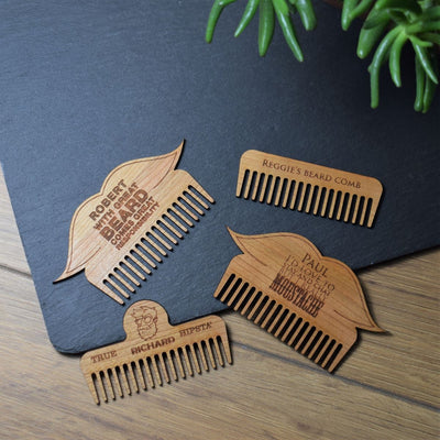 Personalised Engraved Moustache Beard Comb