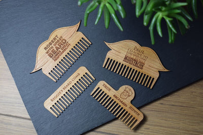 Personalised Engraved Moustache Beard Comb