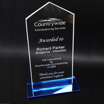 Downton Glass Plaque Award Trophy