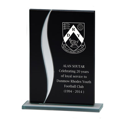 Spirit Mirror Glass Award Black & Silver