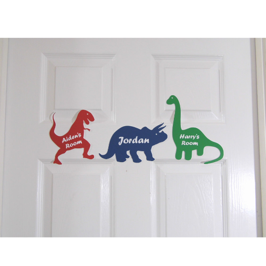 Personalised Dinosaur Childrens Door Sign