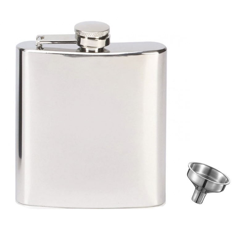 6oz Stainless Steel Hip Flask & Funnel Gift Set
