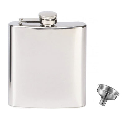 6oz stainless steel hip flask funnel gift set