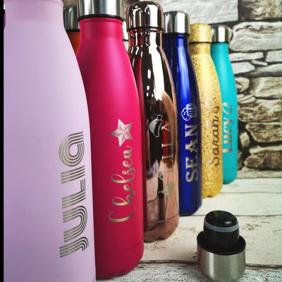 Personalised Water Bottle - Engraved Insulated Metal Bottle