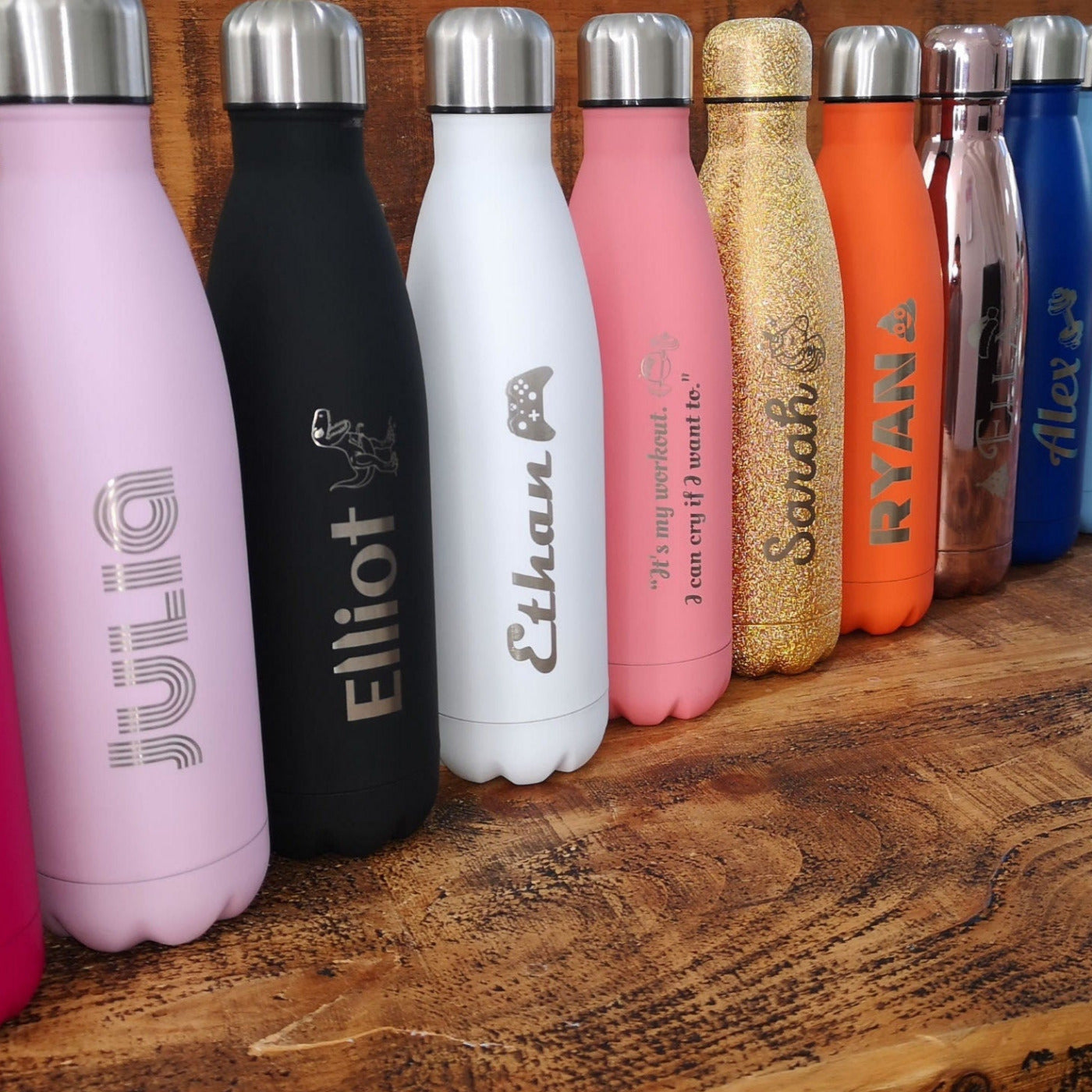 Personalised Water Bottle - Engraved Insulated Metal Bottle