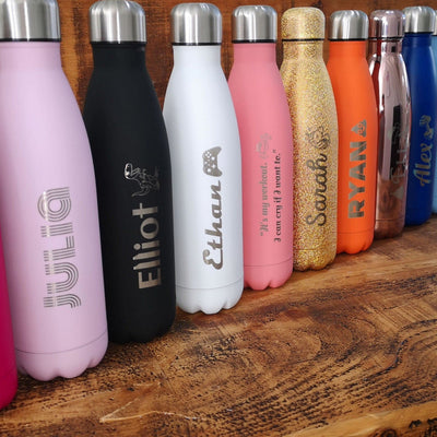 Personalised Water Bottle - Engraved Insulated Metal Bottle