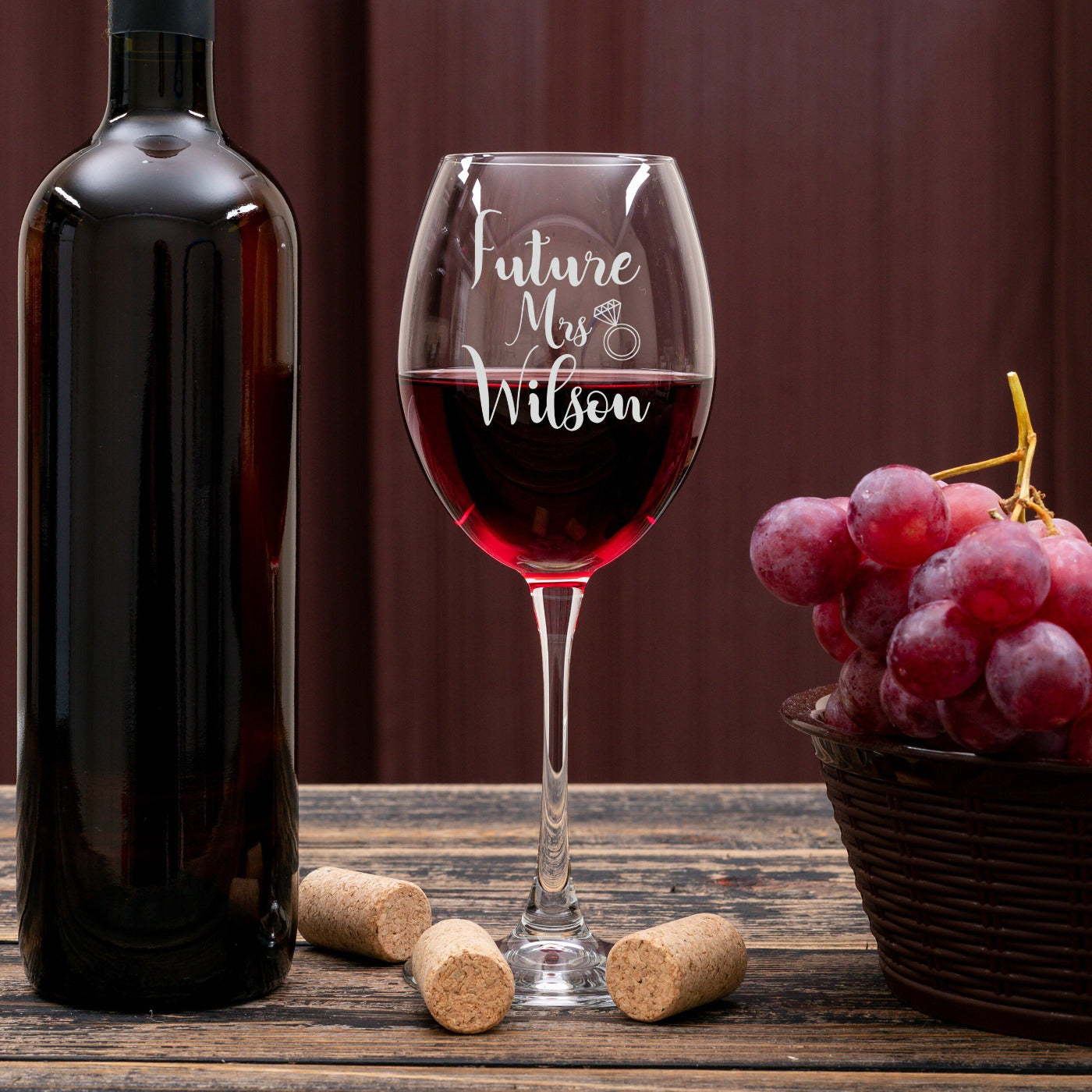 Personalised Wine Glass - Future Mrs