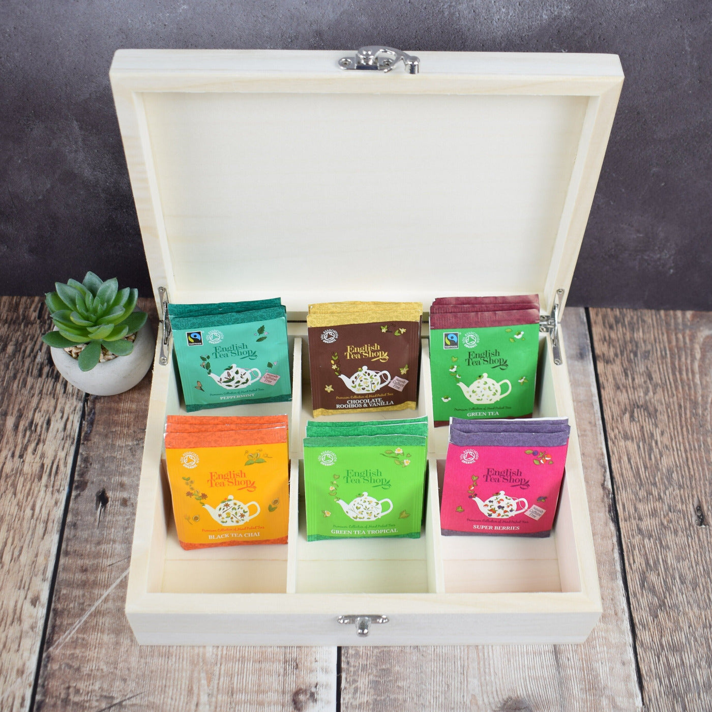 Emty Tea Box Personalised Tea Storage Box - Gift For Tea Lovers, Bespoke Engraved ...