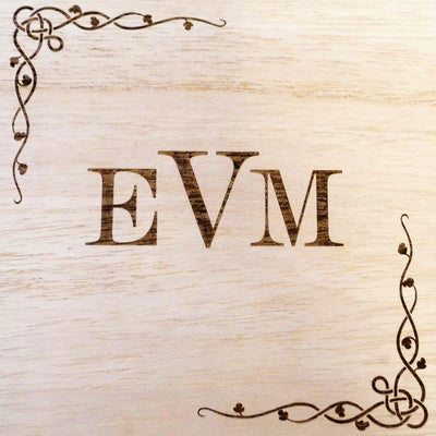 Wooden Memory Keepsake Box - Initials