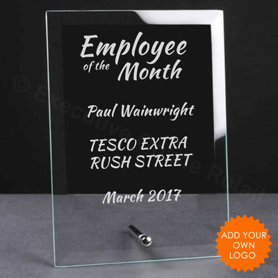 Employee Of The Month Glass Plaque