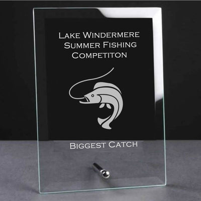 glass plaque trophy award fishing